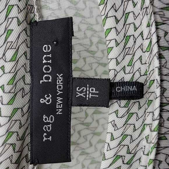 Rag & Bone Super Soft Green and White Sabeen Jersey Top Size XS - Picture 11 of 14